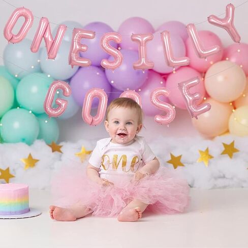 Girl Pink Goose Balloon Banner ، مثيرة للاهتمام زخارف عيد ميلاد أوزة واحدة ، مليئة بقلب البالون الوردي البالون ، يمكن استخدامها في الداخل والخارجية in Saudi Arabia