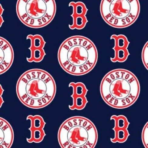 Boston Red Sox Cotton Fabric - MLB Team Logo Cotton Fabric by The Yard, Fat Quarter, Half Yard, 1 Yard, 2 Yard Cuts in Saudi Arabia