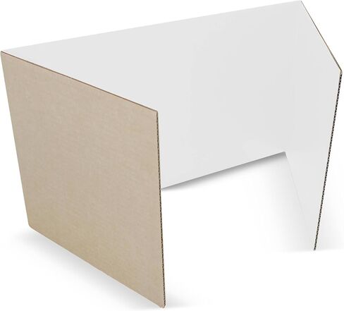 Flipside Products درع الخصوصية المموج Flipside، أبيض، 18 بوصة × 48 بوصة، عبوة من 24 قطعة in Kuwait