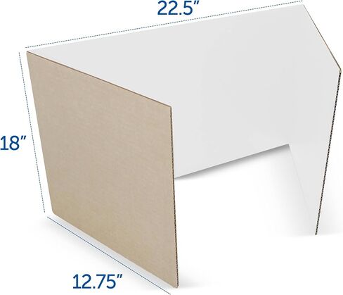 Flipside Products درع الخصوصية المموج Flipside، أبيض، 18 بوصة × 48 بوصة، عبوة من 24 قطعة in Kuwait