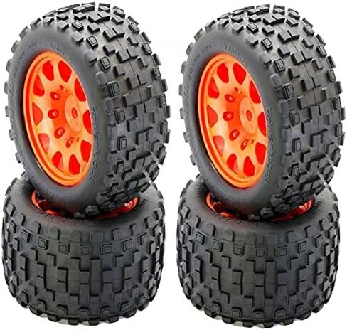 إطارات PowerHobby Scorpion XL/عجلات Viper Orange (4) متوافقة مع: Traxxas X-Maxx 24mm Hex in Kuwait