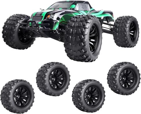 إطارات عجلات سداسية 12 مم مسبقًا 1/10 RC Truck متوافقة مع Traxxas Hoss 4x4 Redcat Volcano EPX S30 ， مجموعة من 4 in Saudi Arabia