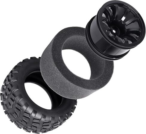إطارات عجلات سداسية 12 مم مسبقًا 1/10 RC Truck متوافقة مع Traxxas Hoss 4x4 Redcat Volcano EPX S30 ， مجموعة من 4 in Saudi Arabia