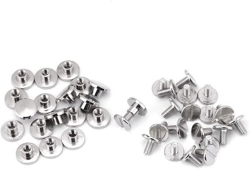 Hilitand 20pcs مسامير شيكاغو ، نحاس ملولب رأس مسطح الجوز مسامير مسامير مسامير حزام حزام حلق الجلود (5 ملم) in Saudi Arabia