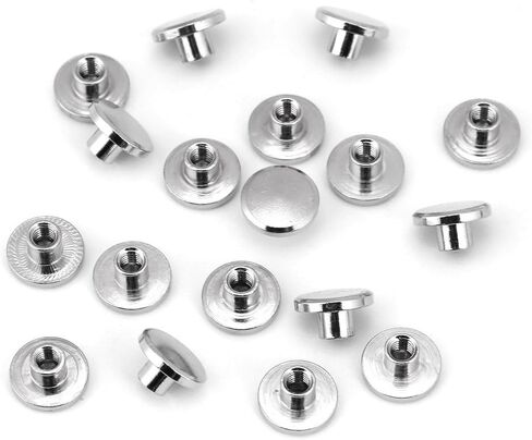 Hilitand 20pcs مسامير شيكاغو ، نحاس ملولب رأس مسطح الجوز مسامير مسامير مسامير حزام حزام حلق الجلود (5 ملم) in Saudi Arabia