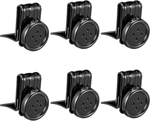 Black Metal Suspender Buttons for Men - No Sew Suspender Clips for Men's Jean Replacement Button, Hat, Pants Clips for Waist Tightener in Saudi Arabia