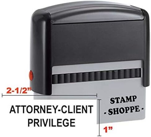 Attorney - Client Privilege Stock Stamp - Grey 4913 Self Inking Stamp - Style 108 (Red Ink, 1oz Refil Ink) in Saudi Arabia