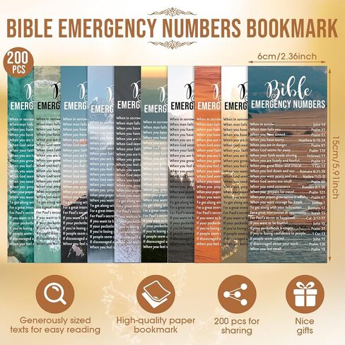 200 مجموعة هدايا الكنيسة المسيحية 200 آية للكتاب المقدس بيل 200 أعداد الطوارئ الكتاب المقدس إشارة مرجعية للزوار كنيسة أقلام الزوار للرجال للرجال (الألوان الطبيعية ، أسلوب المشهد) in Saudi Arabia