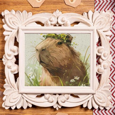 vnuiehg لطيف capybara مضحك DIY الطلاء بأرقام اللوحة مع مجموعات الفن الجدار معلقة ديكور لا مؤطرة للكبار المبتدئين 40 × 50 سم in Saudi Arabia