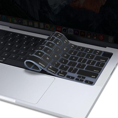 MOSISO Compatible with MacBook Air 15 inch Case 2023 Release A2941 M2 Chip, Protective Plastic Hard Shell Case Cover&Keyboard Cover Skin, Crystal Clear & Black in Saudi Arabia
