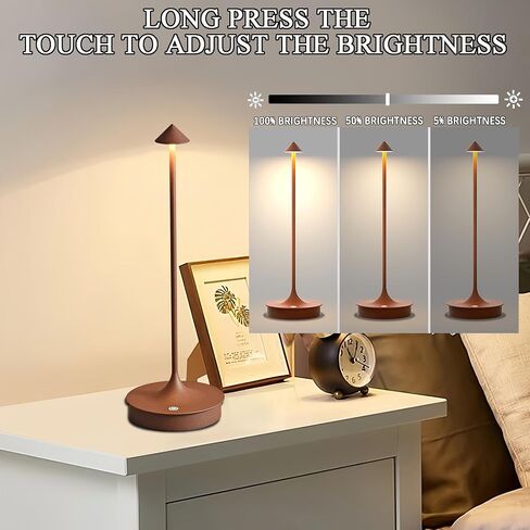 Cordless Table Lamps Rechargeable, LED Desk Lamp 4000mAh Battery Operated Outdoor Waterproof Portable Touch Dimmable Table Light for Patio/Restaurant/Bar/Indoor (Black-2PC) in Saudi Arabia