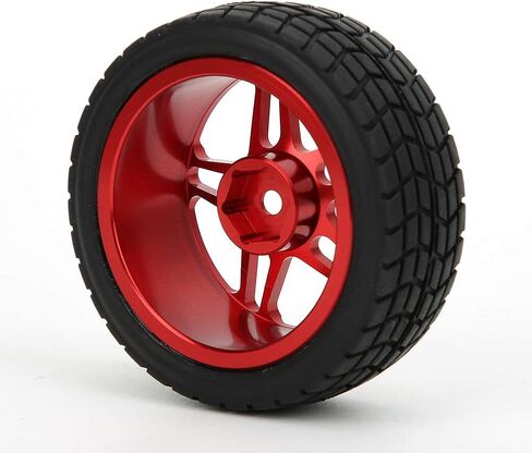 Plplaaoo RC Car Tyre and Wheel Hub Set 1 16 Scale Presection Presactions لـ SCY 16101 ، 16102 ، 16103 ، 16201Pro Red in Saudi Arabia
