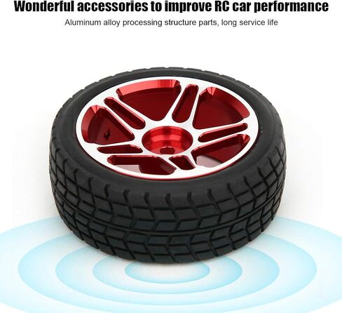 Plplaaoo RC Car Tyre and Wheel Hub Set 1 16 Scale Presection Presactions لـ SCY 16101 ، 16102 ، 16103 ، 16201Pro Red in Saudi Arabia