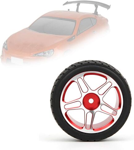Plplaaoo RC Car Tyre and Wheel Hub Set 1 16 Scale Presection Presactions لـ SCY 16101 ، 16102 ، 16103 ، 16201Pro Red in Saudi Arabia