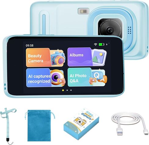 Kids WiFi AI Camera Camcorder- مرح كاميرا التعلم الرقمي مع التعرف على الكائنات ، وعضوية الذكاء الاصطناعي ، 11 معلم منظمة العفو الدولية ، لعبة متعددة اللغات- عيد ميلاد للأولاد الذين تتراوح أعمارهم بين 3 و 9 سنوات (وردي) in Saudi Arabia