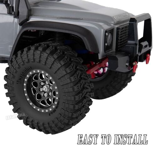 RC 1.3 عجلات وإطارات Beadlock لـ 1/18 TRX4M 1/24 SCX24 FCX24 RC CRAWLER CAR ، 4pcs RC 1.3 في الحافات النحاسية وعرجلات الربح الألمنيوم ، حافات وإطارات بحرية ، أزرق أزرق بحري ، in Saudi Arabia