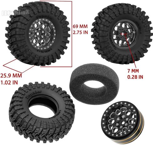 RC 1.3 عجلات وإطارات Beadlock لـ 1/18 TRX4M 1/24 SCX24 FCX24 RC CRAWLER CAR ، 4pcs RC 1.3 في الحافات النحاسية وعرجلات الربح الألمنيوم ، حافات وإطارات بحرية ، أزرق أزرق بحري ، in Saudi Arabia
