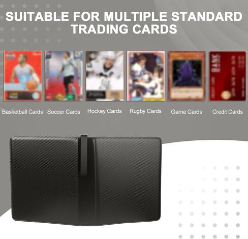 Card Binder 9 Pocket - Top Loader Binder Holds 360 Toploaders, PU Leather Cover, Removable 3-Rings Transparent Inner Page for Trading Cards or Sports Cards in Saudi Arabia