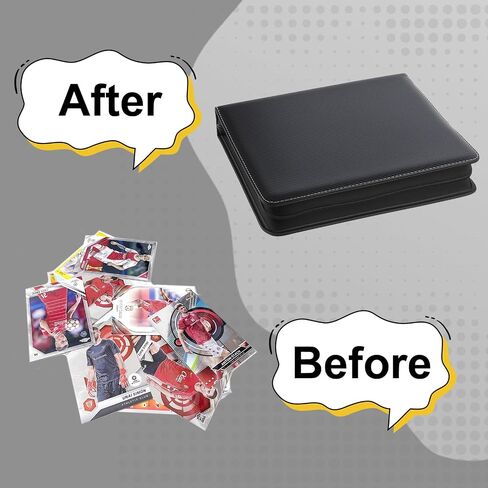Card Binder 9 Pocket - Top Loader Binder Holds 360 Toploaders, PU Leather Cover, Removable 3-Rings Transparent Inner Page for Trading Cards or Sports Cards in Saudi Arabia
