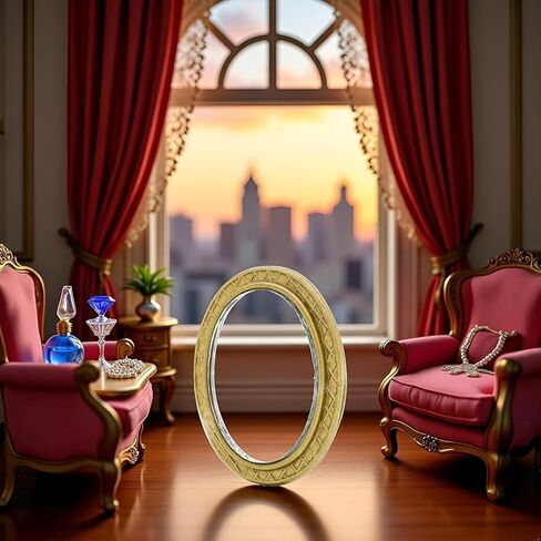 Miniature Dollhouse Mirror Frame Frame Mirror Dollhouse Victorian Baroque Wall Decor in Kuwait