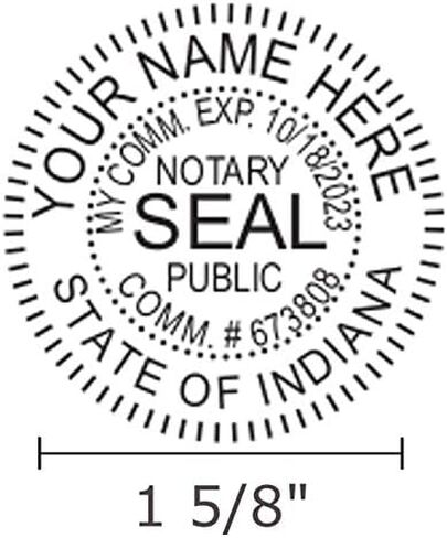 Indiana Notary Seal Embosser Bundle with Round Self Inking Stamp | (Blue, 2-Items) in Saudi Arabia