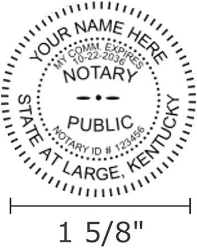Kentucky Notary Seal Embosser Bundle with Round Self Inking Stamp | (Blue, 2-Items) in Saudi Arabia