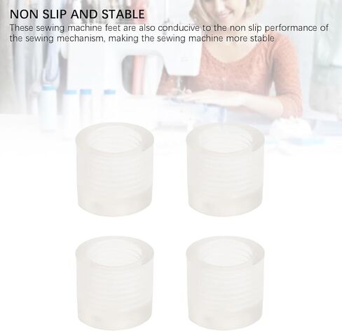 VBESTLIFE 4Pcs Rubber Cushion Feet Pads, Non Slip Noise Reduction Sewing Machine Sewing Foot Control for Singer HD 4452, 6330, 6335, etc. in Saudi Arabia
