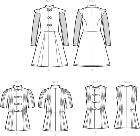Simplicity SS9593BB Men's Medieval Coat, Jacket and Vest Costume Sewing Pattern Packet, Design Code S9593, Sizes 46-48-50-52 in Saudi Arabia