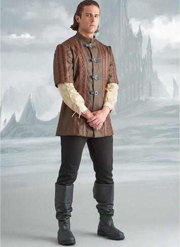 Simplicity SS9593BB Men's Medieval Coat, Jacket and Vest Costume Sewing Pattern Packet, Design Code S9593, Sizes 46-48-50-52 in Saudi Arabia
