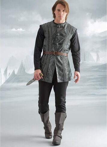 Simplicity SS9593BB Men's Medieval Coat, Jacket and Vest Costume Sewing Pattern Packet, Design Code S9593, Sizes 46-48-50-52 in Saudi Arabia