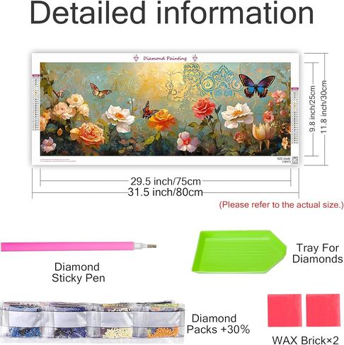 Pavemlo 5D Large Diamond Art Kits for Adults Waterfall, Full Drill Big Diamond Painting Kits Landscape Pictures Paint with Diamonds, Cross Stitch Art Rhinestone Craft for Home Wall Decor 12x31.5 inch in Saudi Arabia