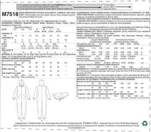 McCall Patterns Men/Misses '/Boys'/Girls '/Children's Bleited and Childr in Saudi Arabia