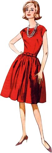Simplicity SS3153H5 Vintage 1960's Misses' One Piece Jiffy Dress Sewing Pattern Packet, Design Code S3153, Sizes 6-8-10-12-14 in Saudi Arabia