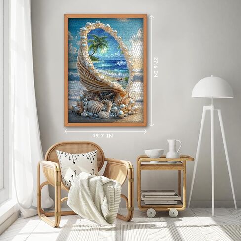 Beach Puzzles for Adults 1000 Piece, PICKFORU Summer Marine Jewel Seashell Puzzle, Unique Beautiful Pearl Shell Ocean Theme, Sea Jigsaw Puzzles Scenery Scenic in Saudi Arabia