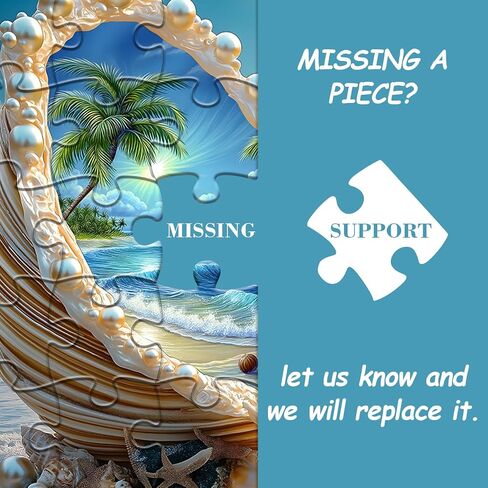 Beach Puzzles for Adults 1000 Piece, PICKFORU Summer Marine Jewel Seashell Puzzle, Unique Beautiful Pearl Shell Ocean Theme, Sea Jigsaw Puzzles Scenery Scenic in Saudi Arabia