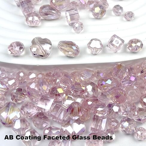 613 Pieces Glass Beads for Jewelry Making, 4-10mm Green Assorted Shapes Transparent Crystal Bead Loose Bulk Faceted Beads for DIY Craft Earring Necklace Bracelet in Kuwait