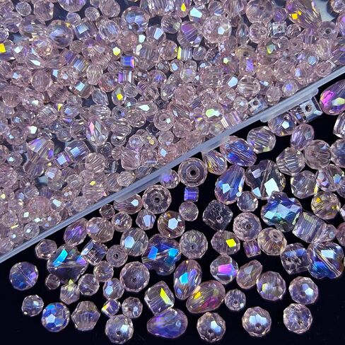 613 Pieces Glass Beads for Jewelry Making, 4-10mm Green Assorted Shapes Transparent Crystal Bead Loose Bulk Faceted Beads for DIY Craft Earring Necklace Bracelet in Kuwait