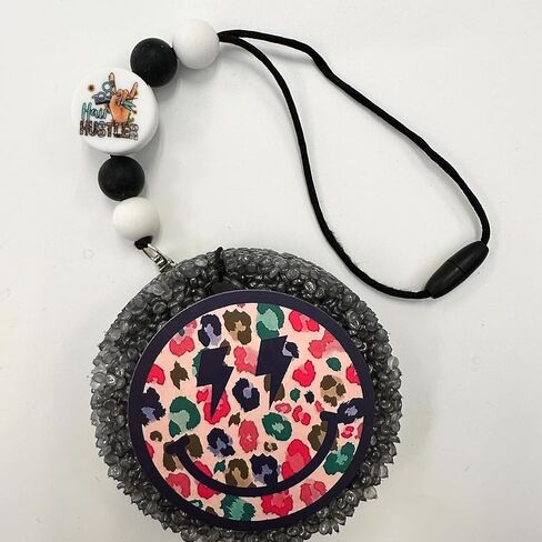 Hair Hustler Dresser Stylist Silicone Focal Bead White Circle | 12 Pack for Freshie Hangers Beaded Pens 2.6 cm Wholesale Bulk Keychain Letters in Saudi Arabia