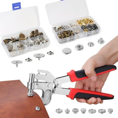 مجموعة أدوات السحتين المفاجئة ، و 15 ملم لقطات معدنية للجلد والأزرار المغناطيسية 18 ملم ، و 80 مجموعة 4 مجموعة من الجلد لزر الجلود للنسيج ، والمحفظة ، والقماش in Kuwait