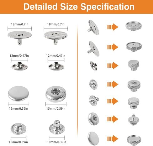 مجموعة أدوات السحتين المفاجئة ، و 15 ملم لقطات معدنية للجلد والأزرار المغناطيسية 18 ملم ، و 80 مجموعة 4 مجموعة من الجلد لزر الجلود للنسيج ، والمحفظة ، والقماش in Kuwait