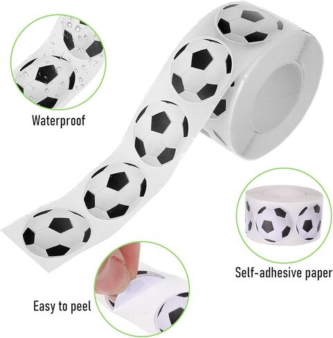 500 قطعة ملصقات كرة قدم ، ملصقات كرة رياضية لذيذة لفة فينيل كرة القدم عشاق لزجة مكافأة رياضة الكرة ديكور داء in Kuwait