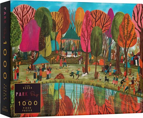 Elena Essex Fall Puzzles 1000 Pieces - Park Day, Fall Puzzle, Puzzles for Adults 1000 Pieces, Autumn Tree City Cental Park Halloween Puzzle, Size 28 x 20 inches in Kuwait