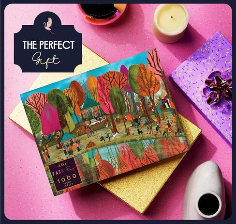 Elena Essex Fall Puzzles 1000 Pieces - Park Day, Fall Puzzle, Puzzles for Adults 1000 Pieces, Autumn Tree City Cental Park Halloween Puzzle, Size 28 x 20 inches in Kuwait