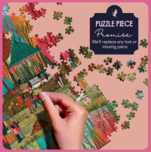 Elena Essex Fall Puzzles 1000 Pieces - Park Day, Fall Puzzle, Puzzles for Adults 1000 Pieces, Autumn Tree City Cental Park Halloween Puzzle, Size 28 x 20 inches in Kuwait