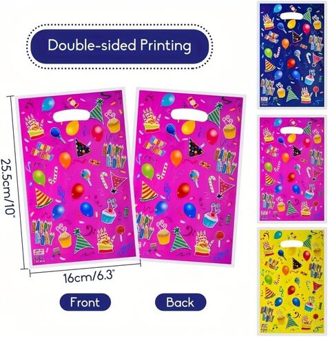 BFXBNX 30-piece set of 6.3-inch × 10-inch party gift bags, birthday bags for kids. in Saudi Arabia