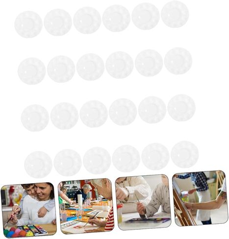DOITOOL 24pcs Watercolor Pigment Plate Art Student Supplies Paint Tray Liners Smooth Surface Gouache Tray Oil Painting Palette in Saudi Arabia