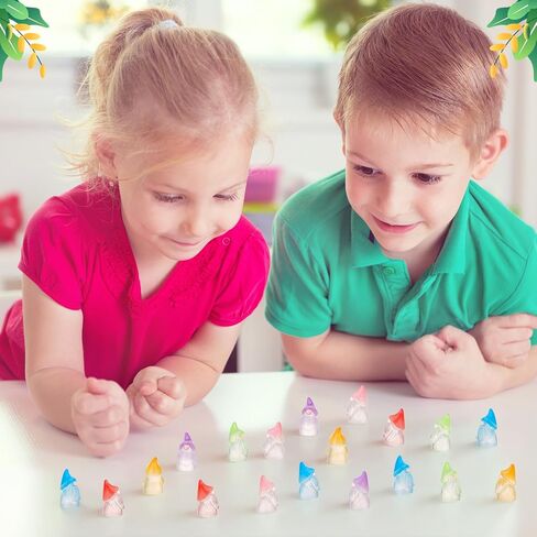 72 Pcs Luminous Mini Resin Gnomes, Tiny Gnomes Fairy Garden Statues Glow in The Dark Miniature Gnome Figurines Decor for Landscape, Outdoor, Patio, Yard, Lawn (6 Colors) in Saudi Arabia