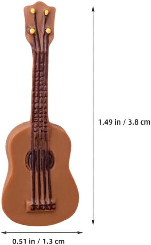 25Pcs Miniature Guitar Models - Resin Small House Musical Instruments for Party, Collectibles, Gifts - 1.37 * 0.51 * 0.19Inch in Saudi Arabia