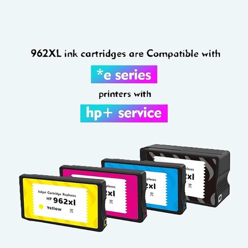 962XL استبدال الأسود المعاد تصنيعه لـ HP 962XL من خراطيش الحبر الأسود HP962 HP 962 XL متوافق مع OfficeJet 9015E 9018E 9025E OfficeJet Pro 9025 9018 9015 9010 9020 (Pack) in Kuwait