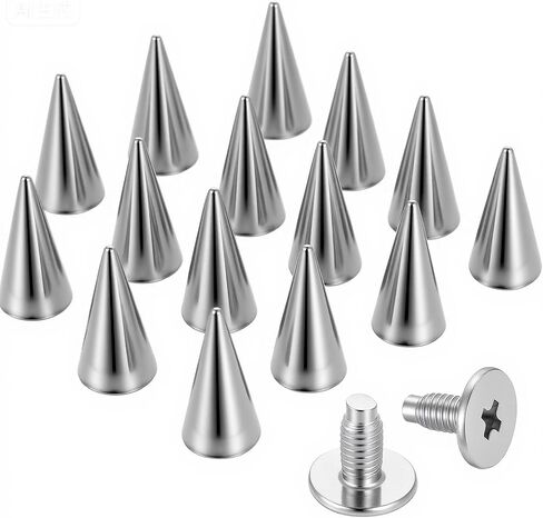 Spikes for Clothes 100 Sets Studs and Spikes Kit 12mm Metal Studs for Clothing, Shoes Belts Bags Hats Crafts Screwback Stud for DIY Leathercraft Decoration Punk Rock Style Clothing Accessories in Saudi Arabia
